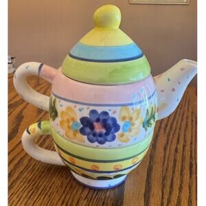 Bella Casa by Ganz Stackable Tea for One Set